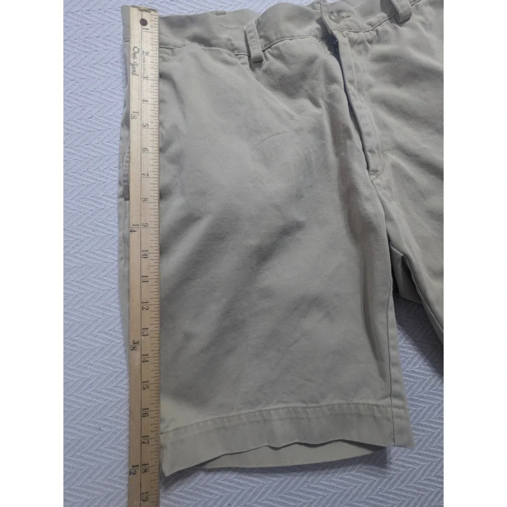 Polo Ralph Lauren shorts  Men's Khaki Chino Size 36 Classic Flat Front Cotton